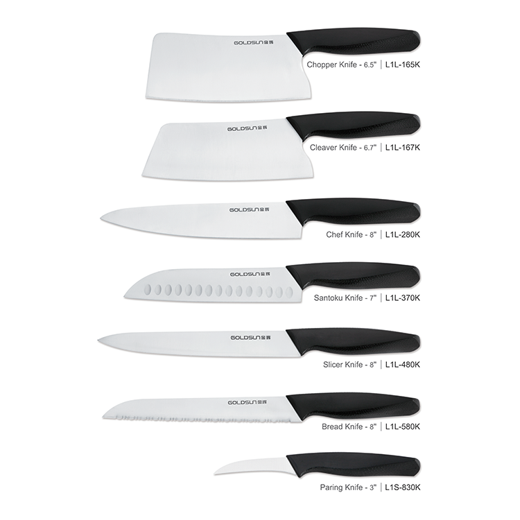 PP Handle 7-piece Kitchen Knife Set