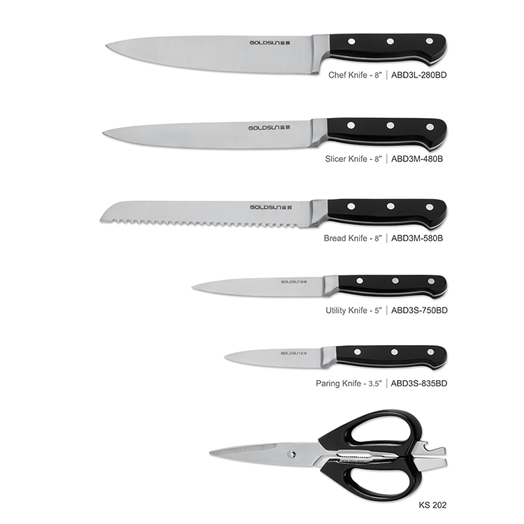 Set portacoltelli con manico in ABS