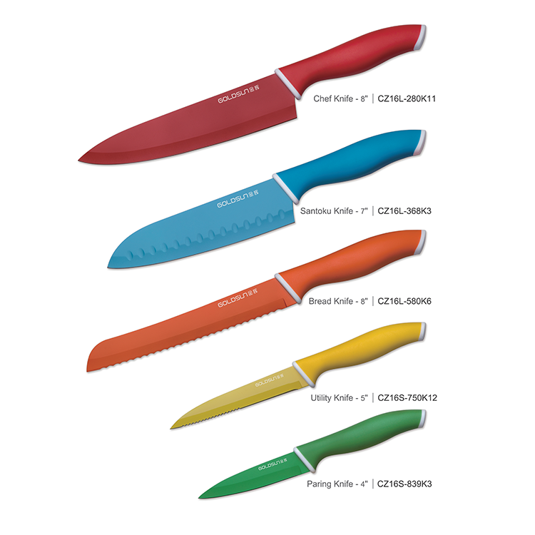 5 Pcs Non-stick Coating Knife Set