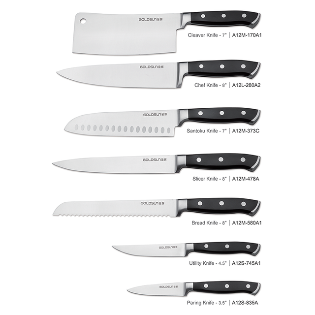 Eleganta k&ouml;ksknivset med svart block