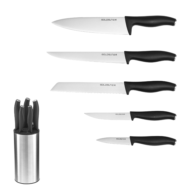 Набор кухонных ножей из нержавеющей стали, 6 предметов